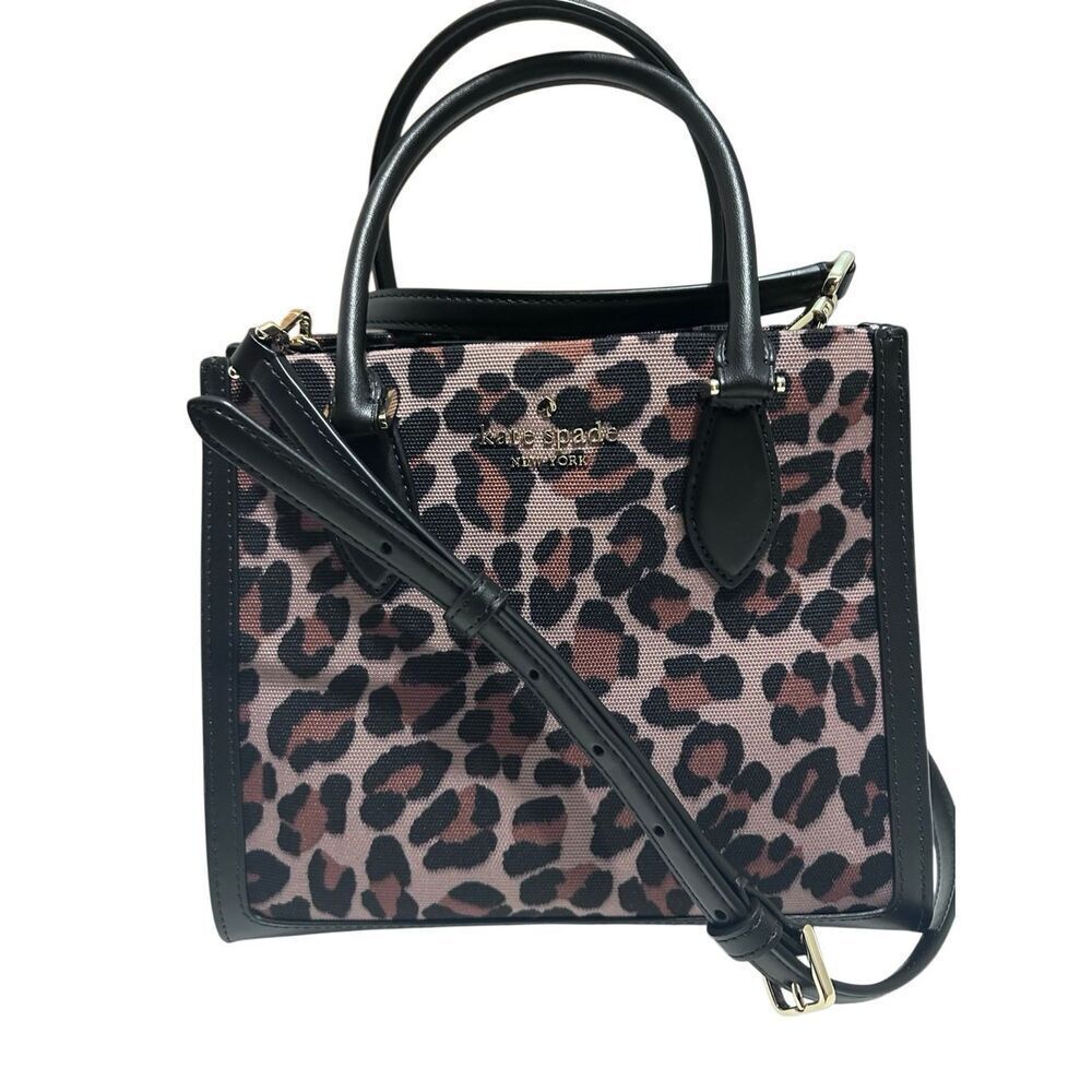 Kate Spade KH455 Ellie Spotted Leopard Small Tote Crossbody Shoulder Bag Handbag